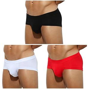 Arjen Kroos Briefs for Men 3 Pack Sexy Underwear Breathable Modal Trunks Boxer Briefs L