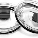 Magnetic Sliding Lid for Ember Mugs 14 oz, 2 Pack Replacement Lids Compatible with Ember 1st & 2nd Gen 14oz Cups, Spill Proof Design with Magnetic Switch Cover, BPA-Free