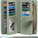 FALAN MULE Wallets for Women Trifold Wristlet Wallets Large Capacity RFID Blocking Ladies Purse Credit Card Holder