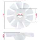 731-06098 7" Hydro Fan for Cub Cadet LT LTX SLT Series Tractors | Replaces 731-06098-A 731-06098-B|7" 10-blade transmission hydro fan|Fits Cub Cadet MTD LT SLT LTX SLTX LGTX lawn tractors