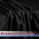 HolidayIdeas Fitted Black Tablecloths - 72 x 30 Inch - 2 Pack Rectangle Table Clothes for 6 Foot Tables, Polyester Fabric Table Cover for Trade Show, Craft Show, Parties, Birthday, Wedding