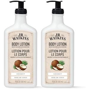 J.R. Watkins Daily Moisturizing Body Lotion, Coconut, 18 fl oz, 2 Pack