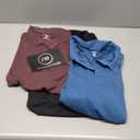 Real Essentials 3 Pack: Men's Short Sleeve Golf Polo Casual Workout Sports Moisture Wicking Collared Shirt, 4X Tall