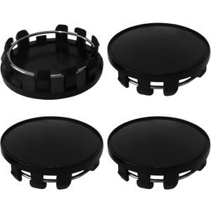 YCZCJJ 4Pcs Car Center Wheel Caps, Embedded, Accessories Wheel Center Caps for Rims, 2.12/2.32/2.44 in (54/59/62MM) Outer Diameter and 2/2.24/2.48 in (51/57/63MM) (Black, Outer 54MM, Inner 50MM)