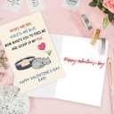 4 x Funny Cat Valentines Day Gifts for Cat DadCute Cat Valentines Day Cards, Cat Valentines Gifts for Husband, Cat Vday Cards (AM-381)