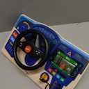 Melissa & Doug Vroom & Zoom, Interactive Wooden Dashboard, Racing Car Steering Wheel Toy, Lights & Sounds, Preschool Learning Toys for Girls & Boys 3+ - FSC Certified