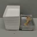 7x5x2.5 Charcuterie Boxes with Clear Lids, Large Disposable Bakery Dessert Boxes, Bakery Take Out Containers, To Go Food Containers for Chocolate, Sandwich, Cookie, Cupcake, Pastries (25, White)