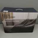 Drewin Heated Weighted Blanket, Sherpa Fleece Electric Throw Blanket 15 lbs for Adult, Fast Heating, Weighted Blankets Twin Size with 4 Heating Levels 2 Hours Timer Auto Off, 48 x 72 inches, Grey