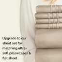 Extra Deep Twin XL Fitted Sheet - Hotel Luxury Single Fitted Sheet Only - Easily Fits 18 inch to 24 inch Mattress - Ultra Soft, Wrinkle & Fade Free w/Extra Deep Pockets - Breathable & Comfy - Cream