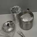 68oz 3-in-1 304 Stainless Steel Oil Filter Pot with Fine Mesh Oil Strainer & Tong, Heat-Resistant Handle, 2LCapacity Bacon Grease Container for Kitchen & Camping, Multi-Functional Frying Oil Container