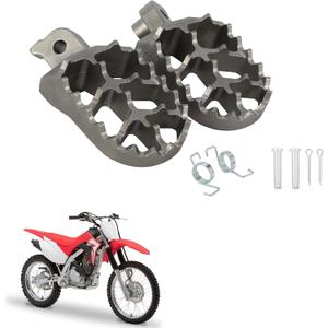 Motorcycle Footpegs Foot Pegs Pedals Rests CNC Universal for 50cc - 125cc CRF CR XR RM KX KLX YZ TTR PW SSR Apollo TAO TAO SDG Dirt Pit Bike Stainless Steel