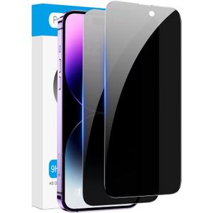 Fotbor for iPhone 14 Pro Privacy Screen Protector, [2 Pack] Privacy Screen iPhone 14 Pro, Anti Spy Private Full Coverage, Shockproof Anti-Scratch 9H Tempered Glass, iPhone 14 Pro Accessories 6.1 Inchd