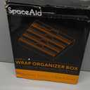 SpaceAid WrapNeat 4 in 1 Wrap Dispenser with Cutter and Labels, Plastic Wrap, Aluminum Foil and Wax Paper Dispenser for Kitchen Drawer, Bamboo Roll Organizer Holder, Compatible with 12" Roll