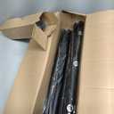 OLV Black Industrial Curtain Rods for Windows 66 to 120 Inch(5.5 to 10 Feet), 1 Inch Diameter Blackout Wrap Around Adjustable Heavy Duty Window Drapery Rods, Indoor and Outdoor