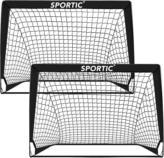 2 Pack 4' x 3' Soccer Goal Net Set, Pop Up Kids Practice Soccer Goals for Indoor and Outdoor.Portable Soccer Net with Carrying Bag & Ground Pegs, Perfect for Backyard, Field, Court