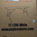 6FT Picnic Table Folding Table Camping Table Plastic Table Fold Up Table Lock for Party Event,White