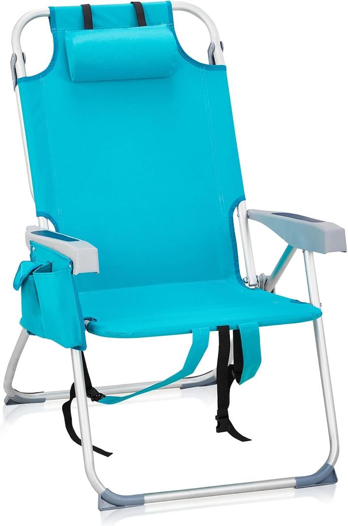 Beach Chair, Heightened Folding Portable Camping Chair