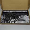 ASPL 2x16.8 inch Emergency Flashing LED Traffic Advisor Strobe Light Bar 32LED 26 Flash Patterns Interior Safety Warning Lights (Amber/Green)