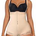 SHAPELLX Fajas Colombianas Shapewear for Women Tummy Control Postpartum Body Shaper Butt Lifting Open Bust Bodysuit, M