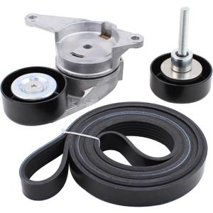 MOTOKU Belt Tensioner and Serpentine Belt Idler Pulley for Chevrolet Traverse 2009-12, GMC Acadia 2007-12, Cadillac XTS 2013-19, Buick Enclave 2008-12, LaCrosse 3.6 2010-16, Saturn Outlook 2007-10