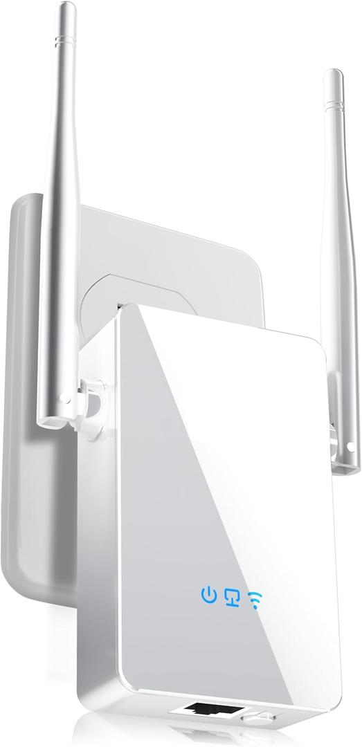 WiFi Extender Signal Booster, New Gen Internet Booster for Home, 4X Faster, Covers up to 10, 000 sq.ft, Wi-Fi Repeater with Ethernet Port, Wireless Long Range Amplifier, Easy Setup (White)