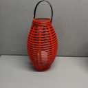EDL 12.2in Solar Lantern Red