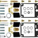 2-Pack Carburetor Carb Rebuild Repair Kits with Float Replacement for Yamaha Virago 700 XV700 1984-1987