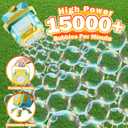 Belemar Bubble Machine with Lights, Big Bubble Toys, Up to 15,000 Bubbles, 320ml Large Tank, Battery Operated Portable Handheld Bubble Blower for Kids, Birthday Parties, Weddings, Outdoor Activities