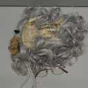 Old Lady Wigs for Women, Grey Wigs for Granny Grandma Costume-Gray Wig, Wig Cap, Madea Granny Glasses, Eyeglass Retainer Chain, Pearl Necklace (5pcs Set)