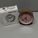 Retro Analog Alarm Clock with Night Light, Battery Operated, Easy to Set - Ascending Alarm, Snooze, Simple Round Metal Design for Bedroom, Desk, Bedside, Travel, Kids, Adults, Heavy Sleepers (Brown)