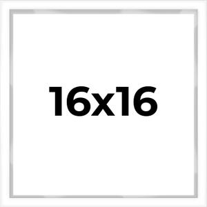16x16 Shadow Box White Display Frame with Interior Size 16x16 by 1 Inches Deep Includes Shatter Resistant Acrylic Plexiglass, Backing and Hanging Hardware