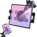 Dashboard & Windshield Car Tablet Mount Holder, Suction Cup Window Dash Phone Stand for iPad Pro 12.9/9.7/11/10.5/Air/Mini 6 5 4, Samsung Galaxy Tab, iPhone 16/15/14/Pro, 4.7"-12.9" Tab Phone