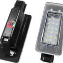 YoRise 2PCS Car LED License Plate Light Kit, Automotive Rear Tag Lamp Replacement Accessories, Car License Plate Lighting Bulb Assembly for Most Vehicles (White)