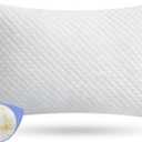 Memory Foam Toddler Pillow,20X14 Kids Pillow with Machine Washable Comfortable Pillowcase Rayon Derived from Bamboo,Adjustable Height Toddler Pillows for Sleeping 2-6 Years Old (1, White) (Standard)