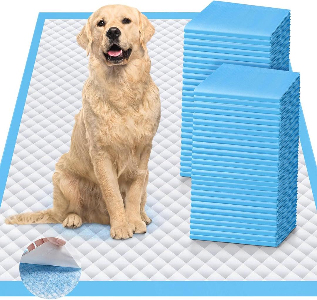 Upgraded 4XL 36"x36" Thicken 6 Layers Dog Pee Pads, Ultra Absorbent Pee Pads, Absorb up to 12 Cups, Leak-Proof & Quick Dry Puppy Pads for Puppy,Surgery, Older,Cats, Rabbits,30 Counts