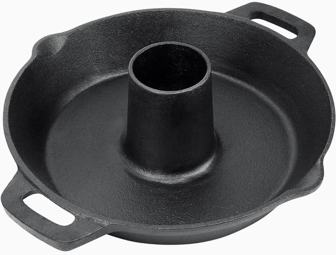 Cast Iron Chicken Roaster-Pre-Seasoned Poultry Roaster Beer Can Turkey/Chicken Holder with Roasting Pan