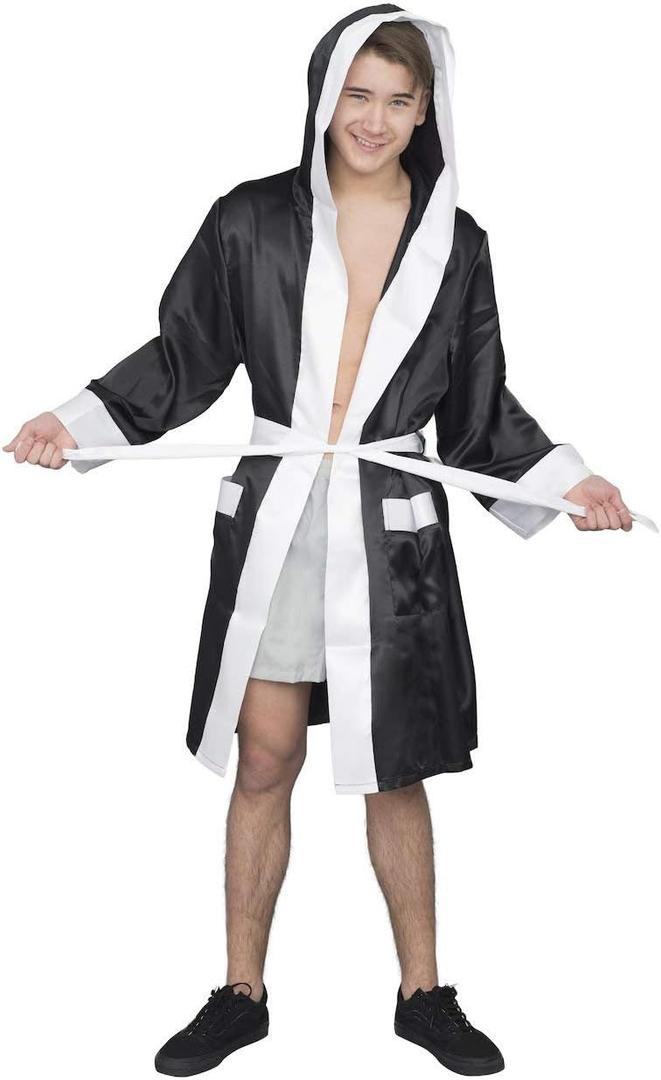 Costume Agent Halloween Costume Boxing Robe with Hood Cosplay