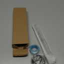 NearMoon Ceiling Mounted Shower Arm With Flange and Teflon Tape, Universal Connection 1/2 NPT Straight Round Shower Arm for Fixed Rain Shower Head, Thicken Stainless Steel (8 Inch, Matte Black)