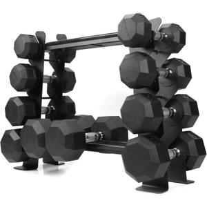 XPRT Fitness Compact Heavy Duty Dumbbell Rack | 400 lbs Capacity 2-Tier Steel Frame | Fits 530 lb Dumbbells | Space-Saving A-Frame Design for Home Gym