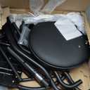 VEVOR Shop Stool with Backrest, Pneumatic Garage Seat/Work Stool with 300 lbs Capacity, Adjustable Height Roller Creeper Seat, 360° Swivel Padded, for Garage, Shop & Auto Repair, Black