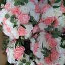 VEVOR Flower Ball Arrangement Bouquet 10 PCS, 17.7-Inch Diameter Artificial Flower Balls Wedding Table Centerpieces, Rose Arrangements for Wedding Centerpiece Home Decorations, Pink and White Roses