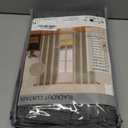 Linen 100% Blackout Curtains for Bedroom, Black Out Curtains 84 Inch Long, Room Darkening Curtains for Living Room, Long Curtain Grommets Drapes, Thermal Curtains(2 Panels, Dark Grey)