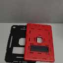 Case for iPad 9th/8th/7th Generation 2021/2020/2019(10.2 inch), Heavy Duty Military Grade Shockproof Rugged Protective 10.2" Cover with Built-in Stand for iPad 9 8 7 Gen (Black+Red)