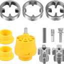 Electric Drill Compatible PVC Pipe Threader Kit with Various Die Sizes PVC Thread Maker Tool for Electric Drill PVC Thread Maker Tool with 3 Dies 1/2", 3/4", 1" Drill Plastic Pipe Tap Die Set(Type3)