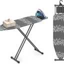 Ironing Board Full Size 54"x13" - Adjustable Height Foldable Iron Board with Iron Rest, Heat-Resistant Cover & Ultra Thick Padding - Heavy-Duty Sturdy Design, Space-Saving Ironing Table (Grey)