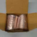 HealthAndYoga qCup Pure Copper Tumblers for Drinking - Ayurvedic Health Pure Copper Cups – 2 pcs. set - 250 ml.(8 fl oz) (Hammered)