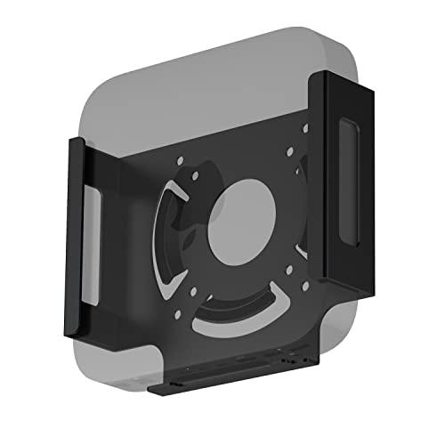 Mac Mini M2 Mount, IFCASE Heat Dissipation Design Anti-Scratch Behind Monitor, Under Desk, Wall Mount Stand for Mac Mini 2011 to 2023 M2 Pro, Compatible with VESA Hole (Black)