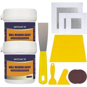 Drywall Repair Kit Drywall Hole Repair Patch Kits Wall Spackle Repair Paste with 8.5OZ White Wall Repair Putty with Scraper, Wall Surface Hole Fill Quick and Easy Solution (2Pack)