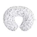 Boppy Original Nursing Pillow, Gray Taupe Leaves, Ergonomic Nursing Essentials for Bottle and Breastfeeding, Firm Fiber Fill, with Removable Pillow Cover, Machine Washable