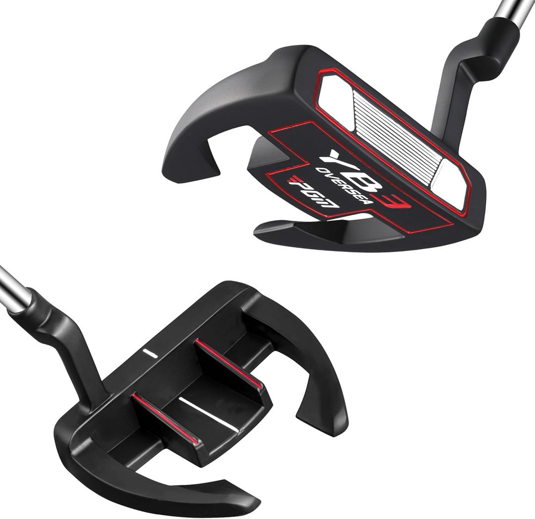PGM Golf Putter for Men and Women - Anti-Twist Mallet Design with Alignment Guide & Stepped Shaft - Low Center of Gravity for Smooth, Accurate Putts - Right &Left Handed